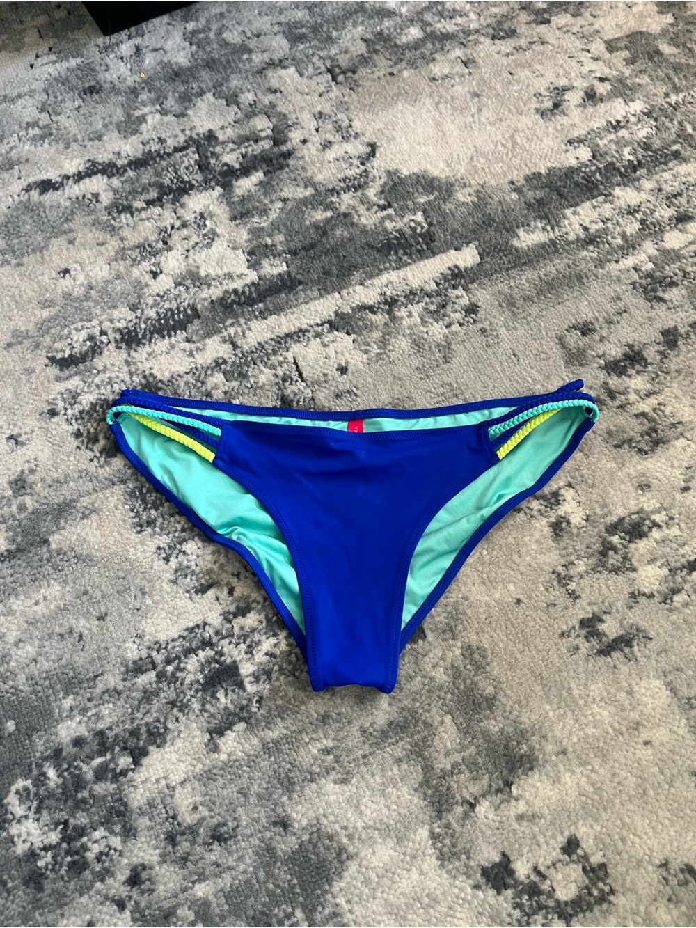 Victoria's Secret Royal Blue Bikini Bottom with Aqua Lining